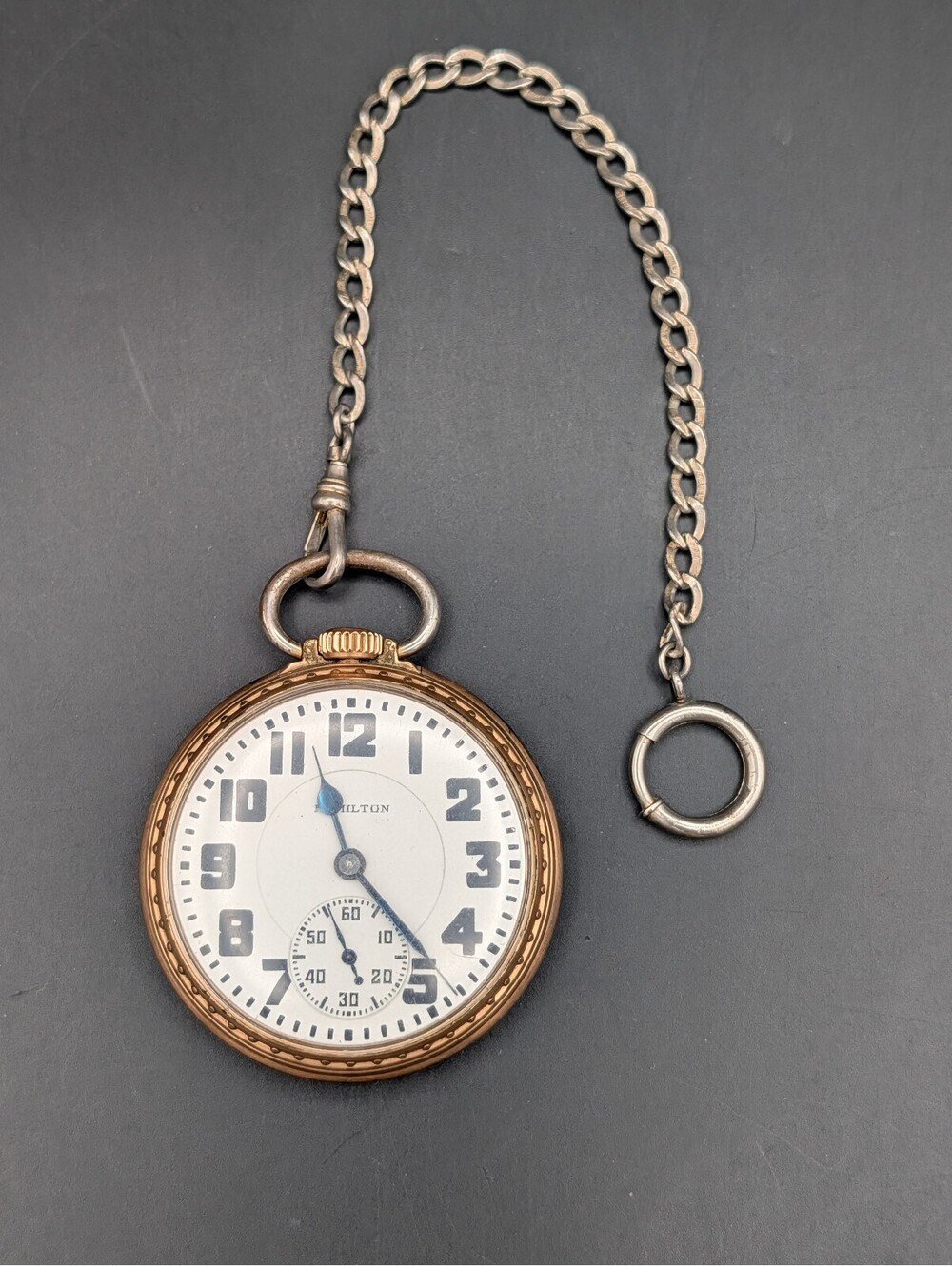 Vintage Hamilton Railroad Pocket Watch 10K GF Lever Set Parts/Repair AS/IS